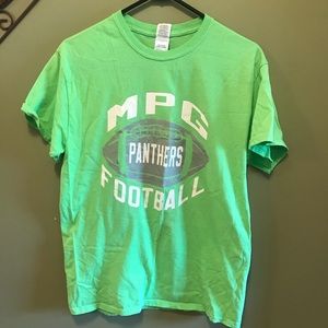 MRG Panther Football Lime Green TShirt Sz M